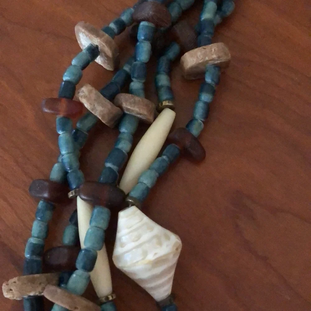 Stone and shell necklace